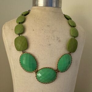 Elegant Green Statement Necklace